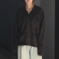 【残り一点】Cashmere Shaggy Knit V Neck Cardigan
