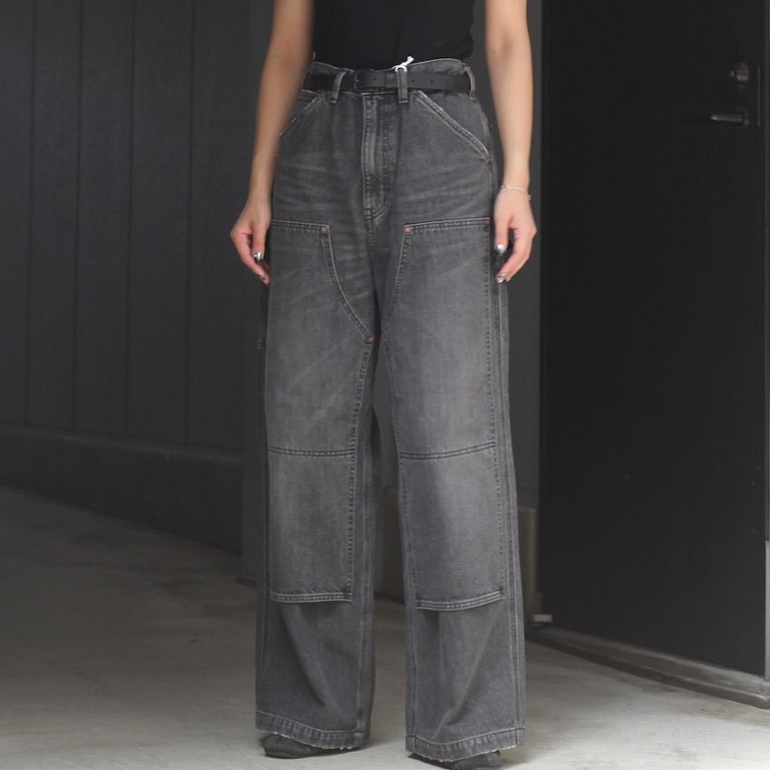 【残りわずか】Vintage Washed Painter Denim Wide Pants