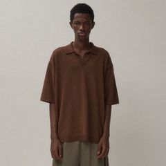 【残り一点】Fine Ice Cotton Skipper Polo Sweater