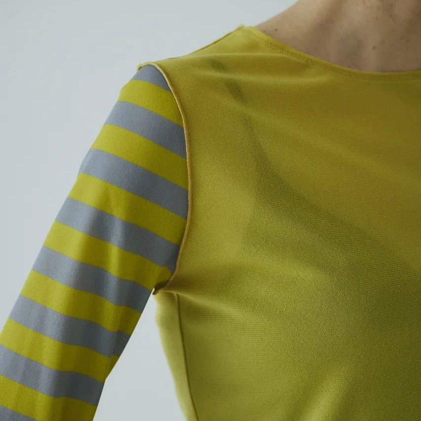 【残り一点】Border Sleeve Mesh Inner Tops