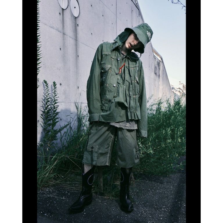MINUS - 【残り一点】Slash Seam HBT Short(VINTAGE US ARMY SLEEPING 
