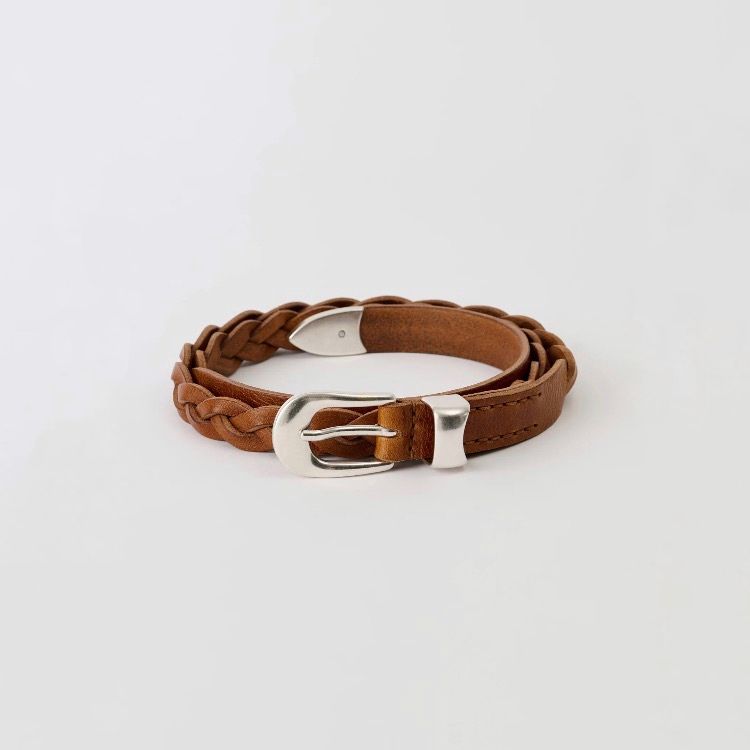 【残りわずか】2cm Braided Belt(COGNAC)