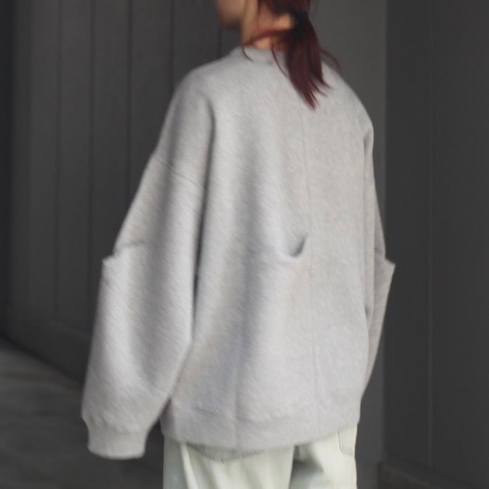 ssstein - 【残り一点】Cotton Double Knit Tucked Crew Neck L
