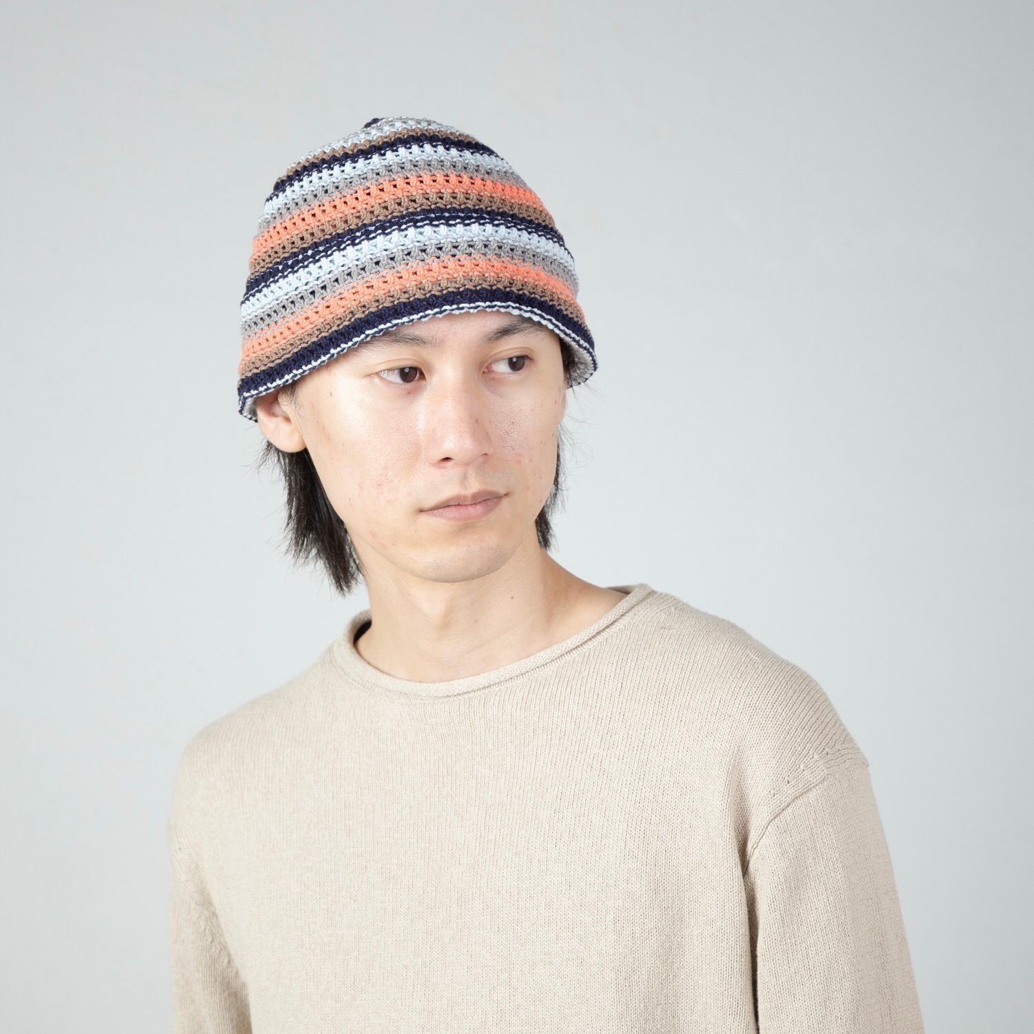 【残り一点】Multi Border Knit Hat