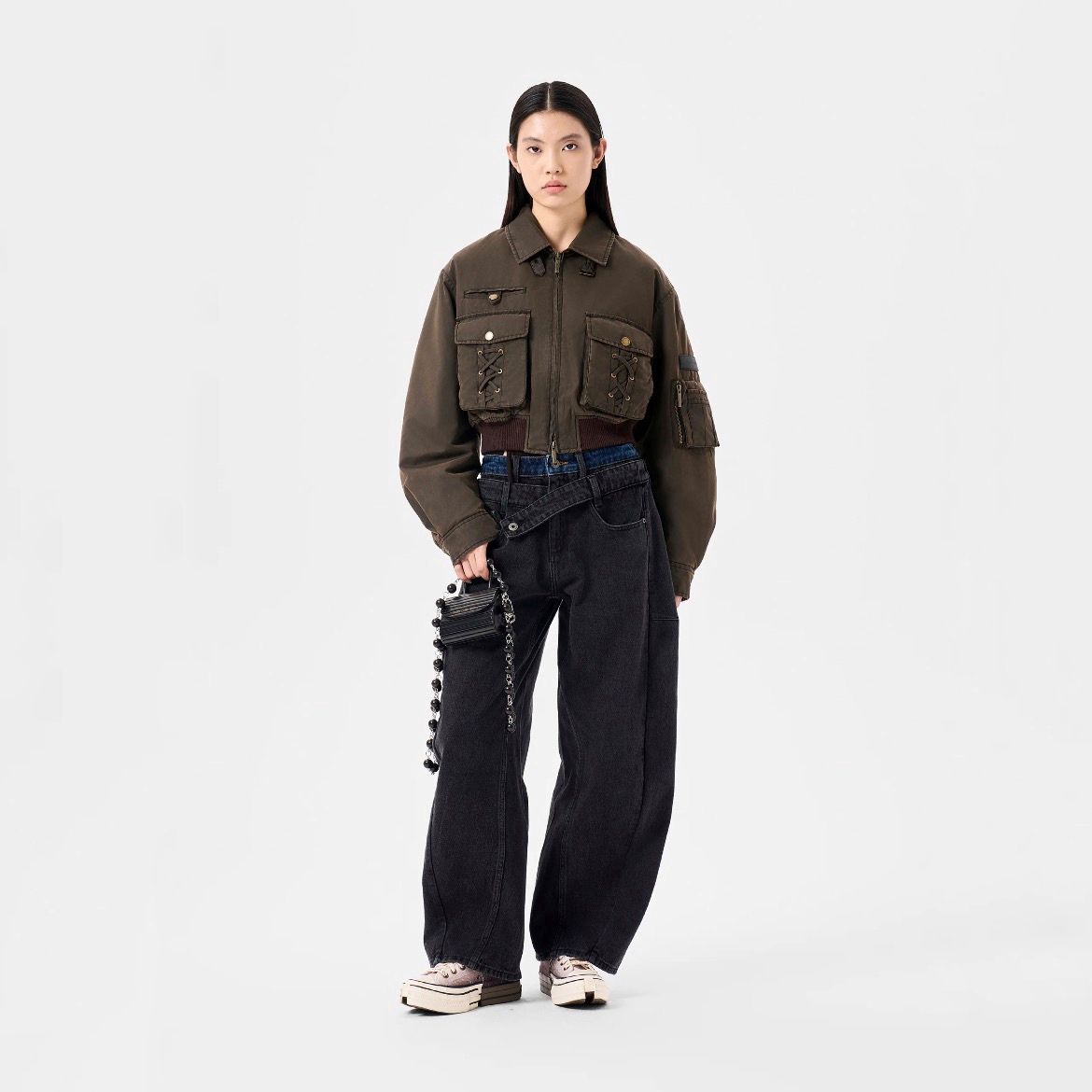 【残り一点】Double Waist Denim Trousers