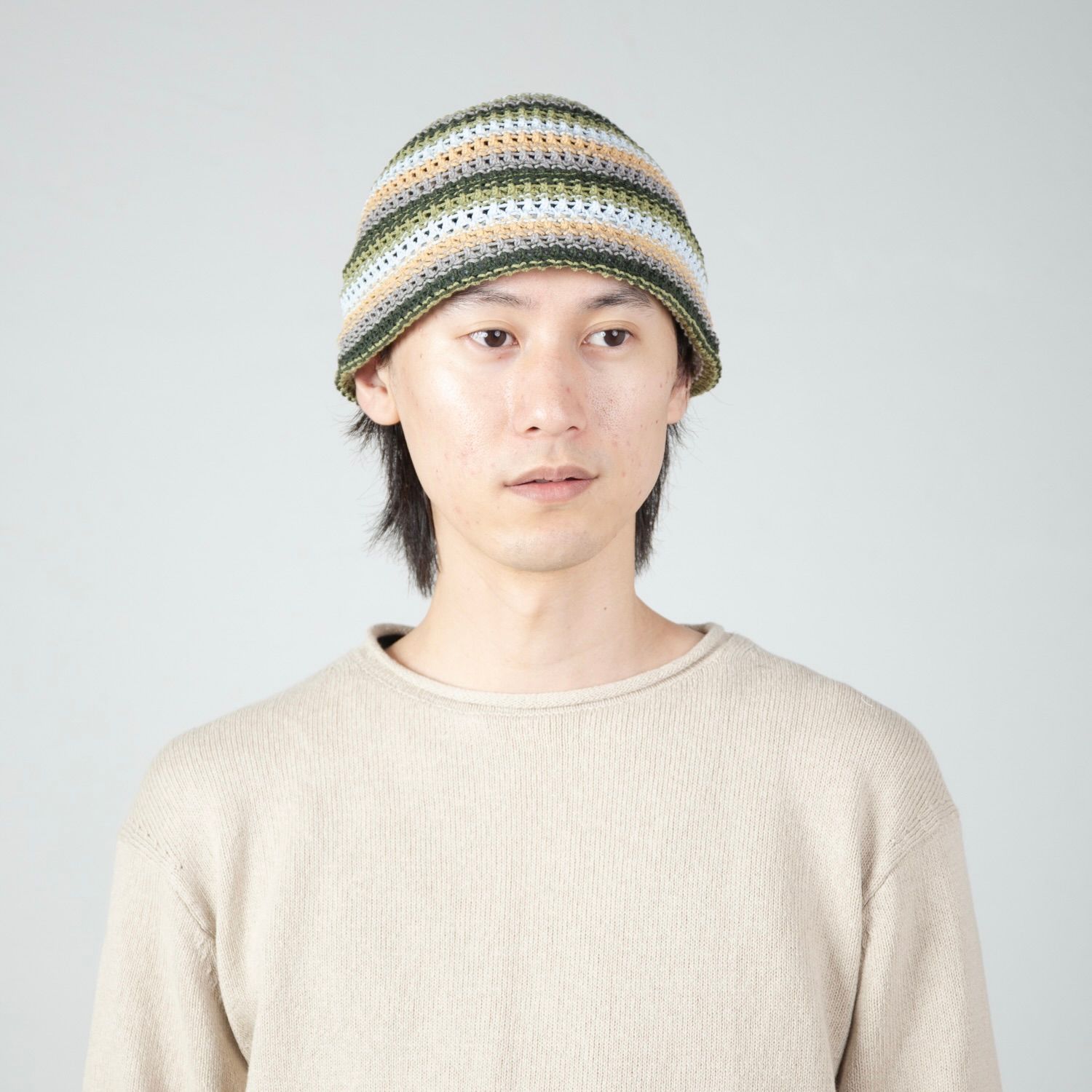 【残り一点】Multi Border Knit Hat