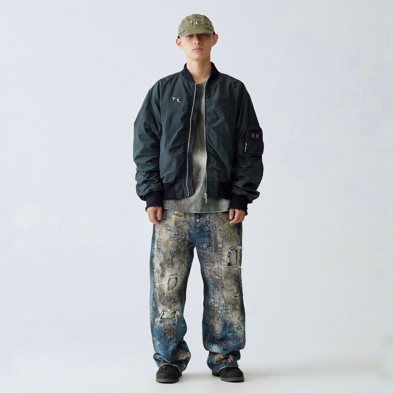 Thug Club 関税込 戦闘負傷者ケアデニムパンツ 国内発送□Thug Club□COMBAT CASUALTY CARE DENIM PANTS
