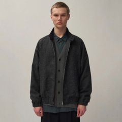 【残り一点】Alpaca Hound Tooth Harrington Jacket