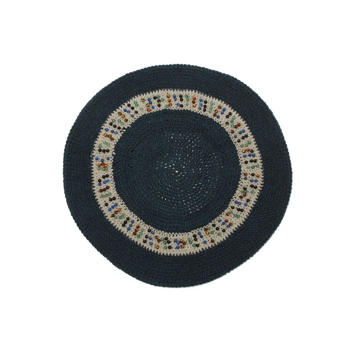 【再販売通知受付可能】Knitting Beads Beret Hat