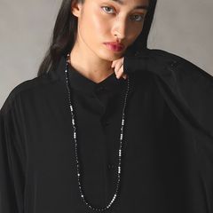 【残り一点】ビーズネックレス(BLACK)