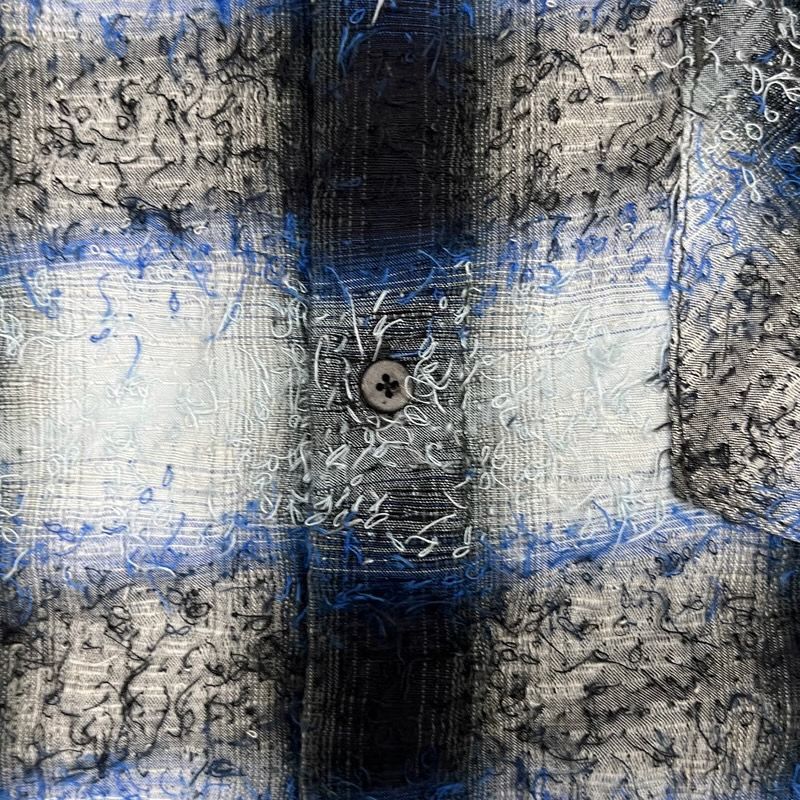 【残り一点】Shaggy Ombre Ribbon Shirt(DRUNK)