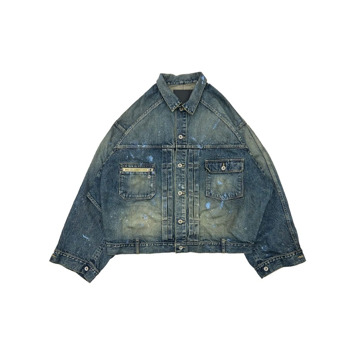 【残り一点】"Paint" Big Sleeve Denim Jacket