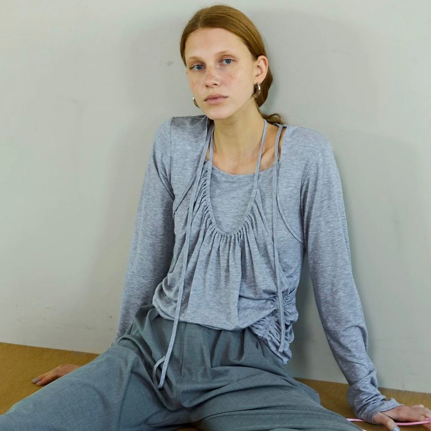 【残り一点】ホルターネックレイヤードトップス