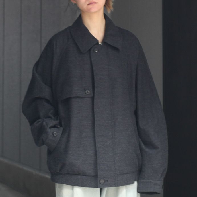 ■ stein wool zip jacket M シュタイン ネイビーsteinの