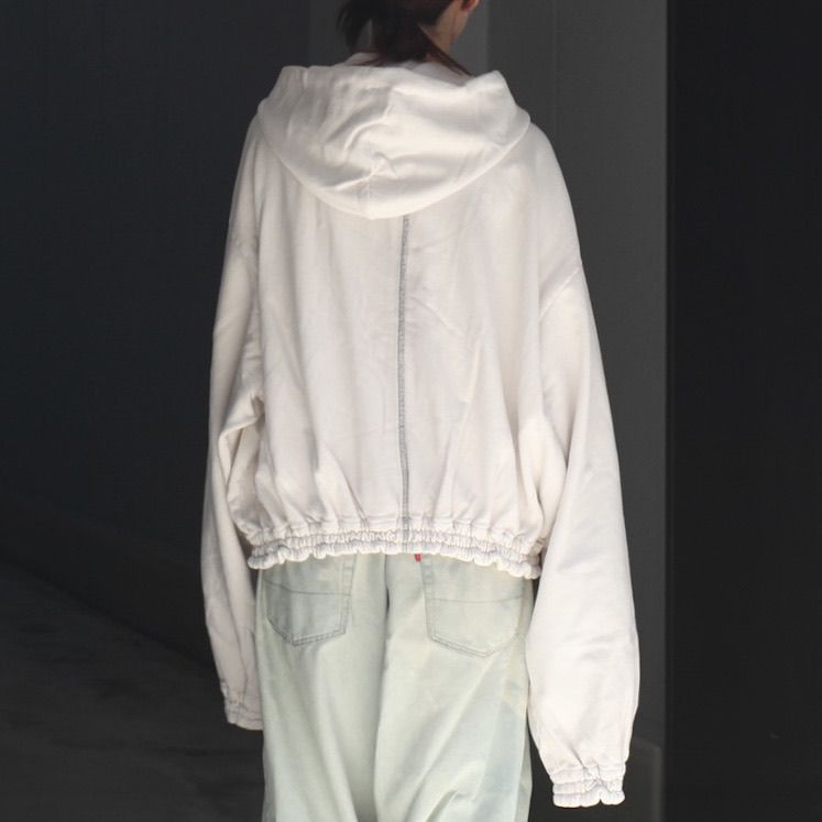 【残り一点】Washed Ordinary Old Style Zip Hoodie With No Effect