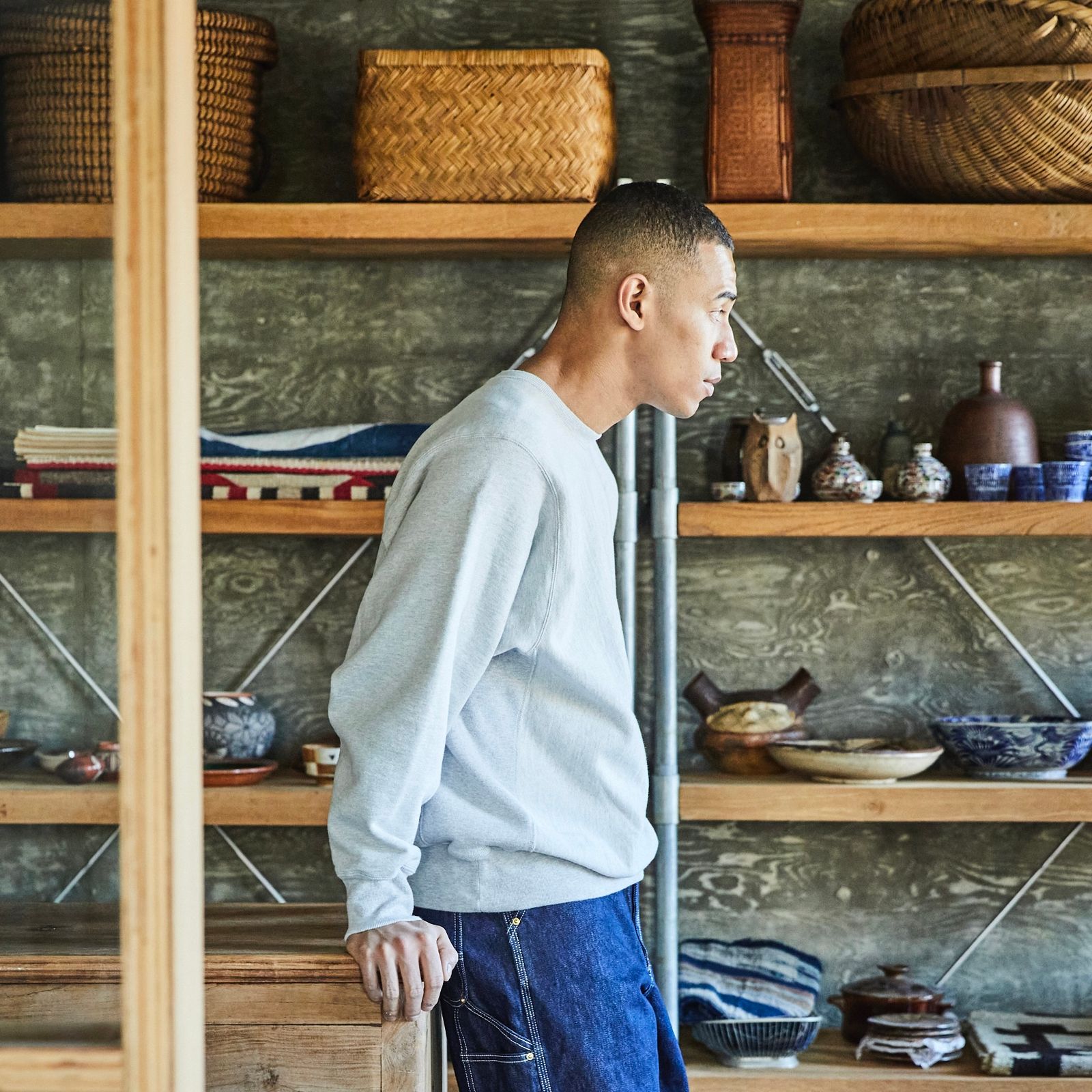 【残り一点】Heavy Weight Vintage Crew Neck Sweat Shirt