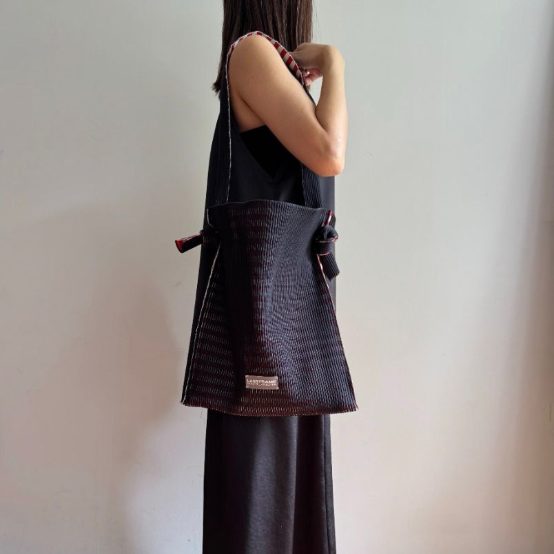 【残り一点】Kasane Reversible St Musubi Striped Tote