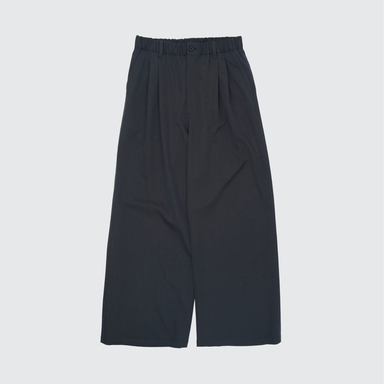 【残り一点】Wool Washer Twill 2pleated Wide-leg Easy Trousers