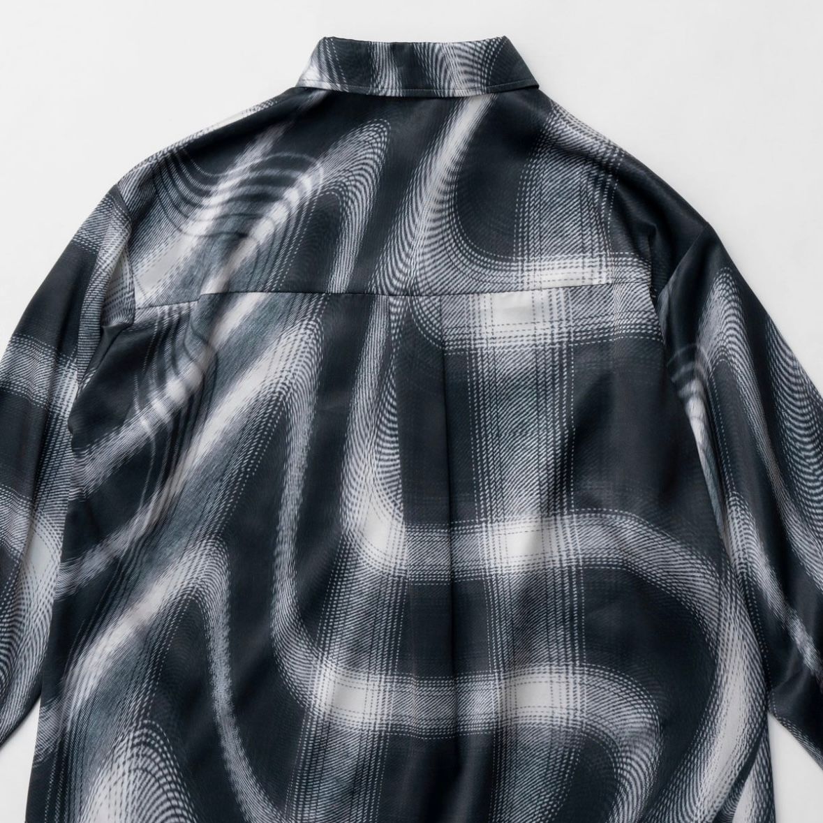 【残り一点】Ombre Check Lace Print Shirt