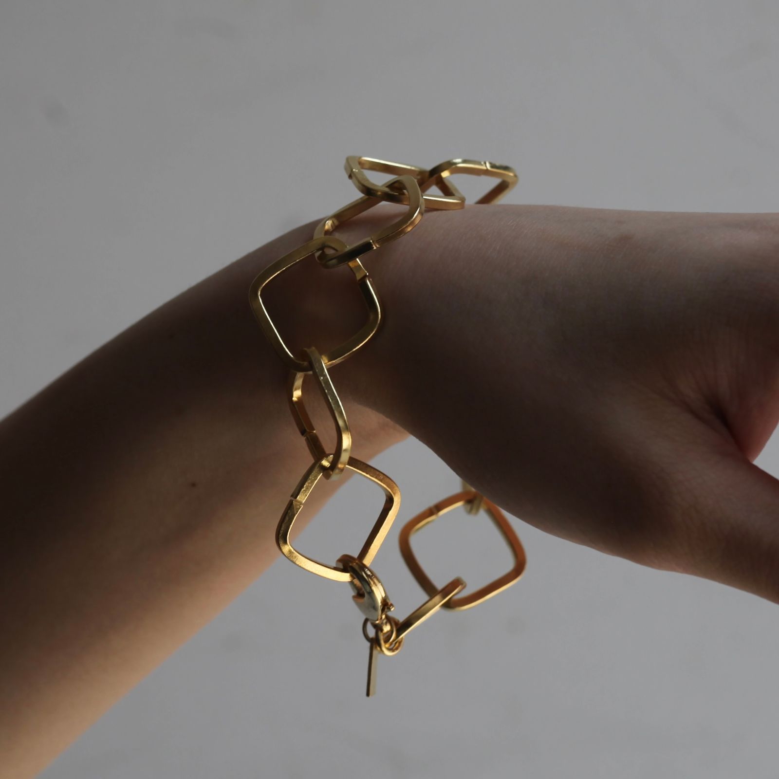 【残り一点】Square Chain Bracelet(GOLD)