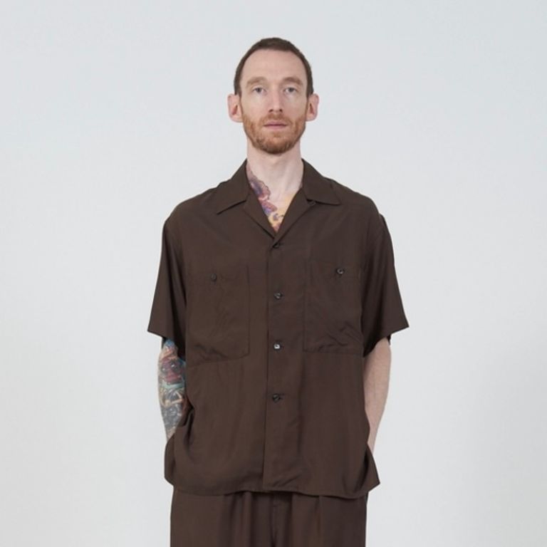 YOKE - 【残り一点】Cupro Open Collar Shirt | ACRMTSM ONLINE STORE