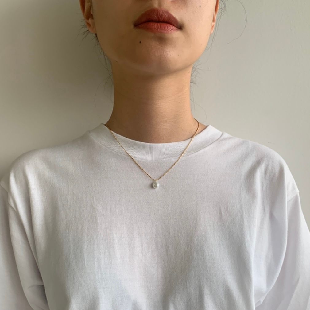 【お取り寄せ注文可能】Small Pearl Twist Chain Necklace