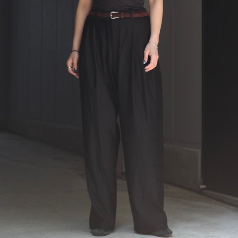 限定価格　カネマサ　kanemasa スラックス　ブラック KANEMASA PHIL. スラックス 「KANEMASA PHIL./カネマサフィル