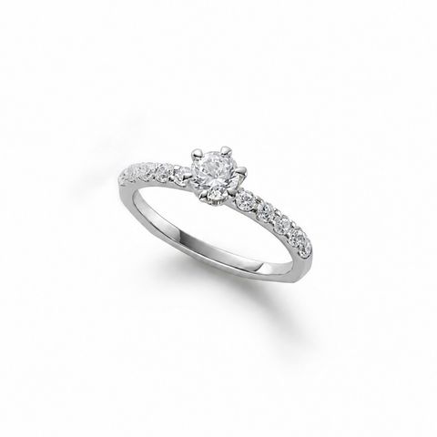【お取り寄せ注文可能】Quon Round Ring W / Half Dia(PLATINUM950)