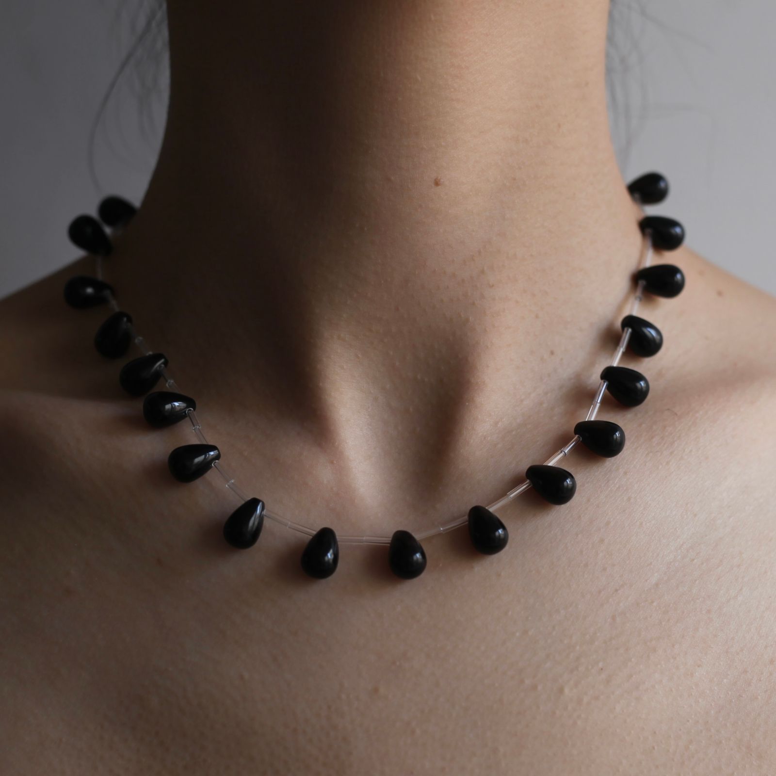 【残り一点】Onyx Drop Necklace