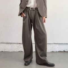 【残り一点】2Tucked Curved Leg Trousers