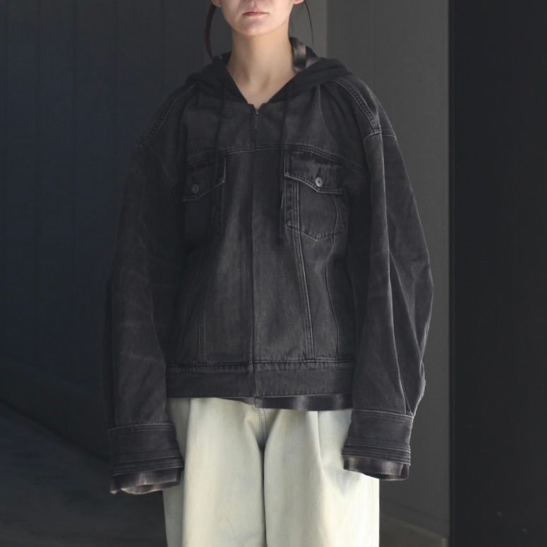 【残り一点】Denim 2-IN-1 Hoodie Jacket