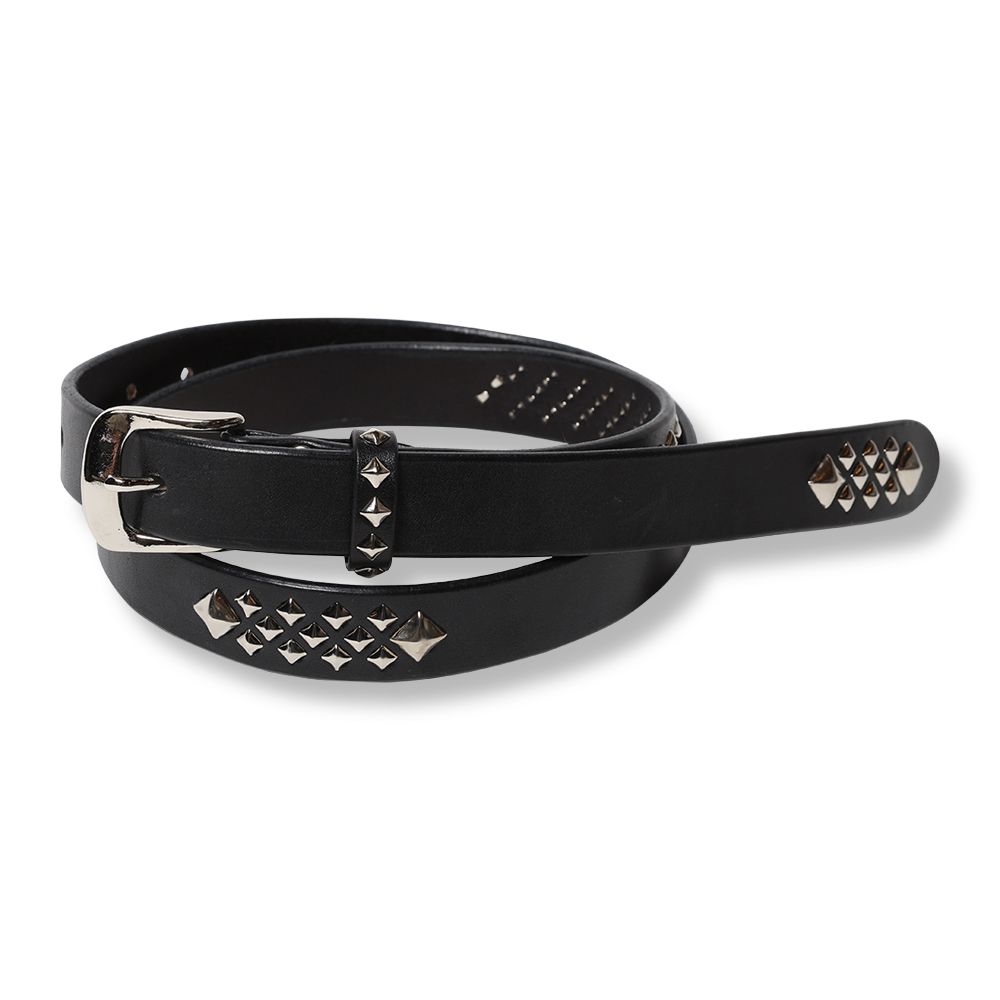 【残り一点】Studs Leather Narrow Long Belt