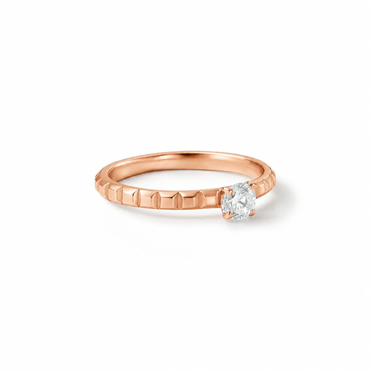 【お取り寄せ注文可能】Flat Studs Ring W / Dia(K18 PINK GOLD)