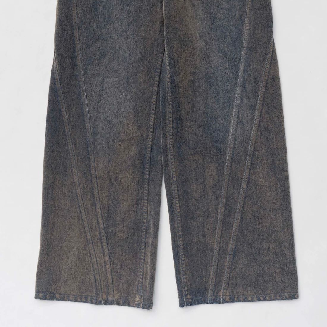 【残り一点】Wide Straight Flocking Denim Pants