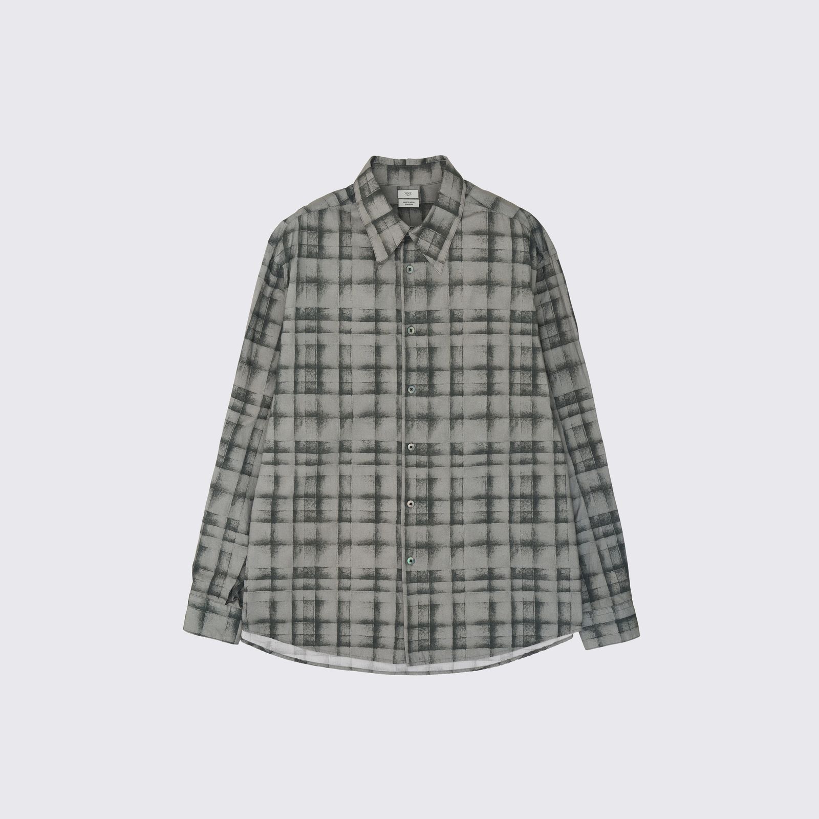 【残り一点】Plaid Cotton Typewriter Loose Fit Shirt