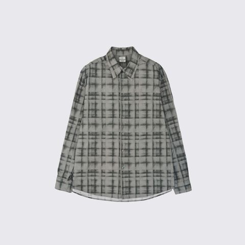 【残り一点】Plaid Cotton Typewriter Loose Fit Shirt