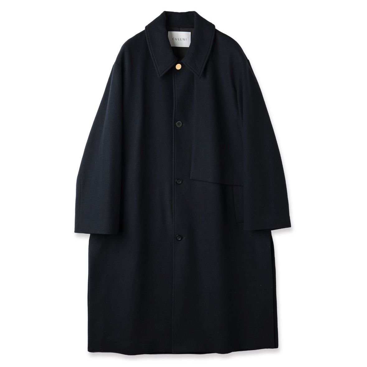 【残り一点】Lamb Wool Melton Layered Long Coat