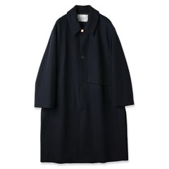 【残り一点】Lamb Wool Melton Layered Long Coat