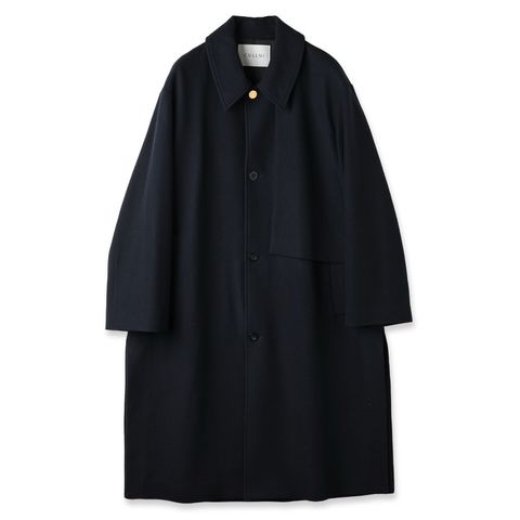 【残り一点】Lamb Wool Melton Layered Long Coat