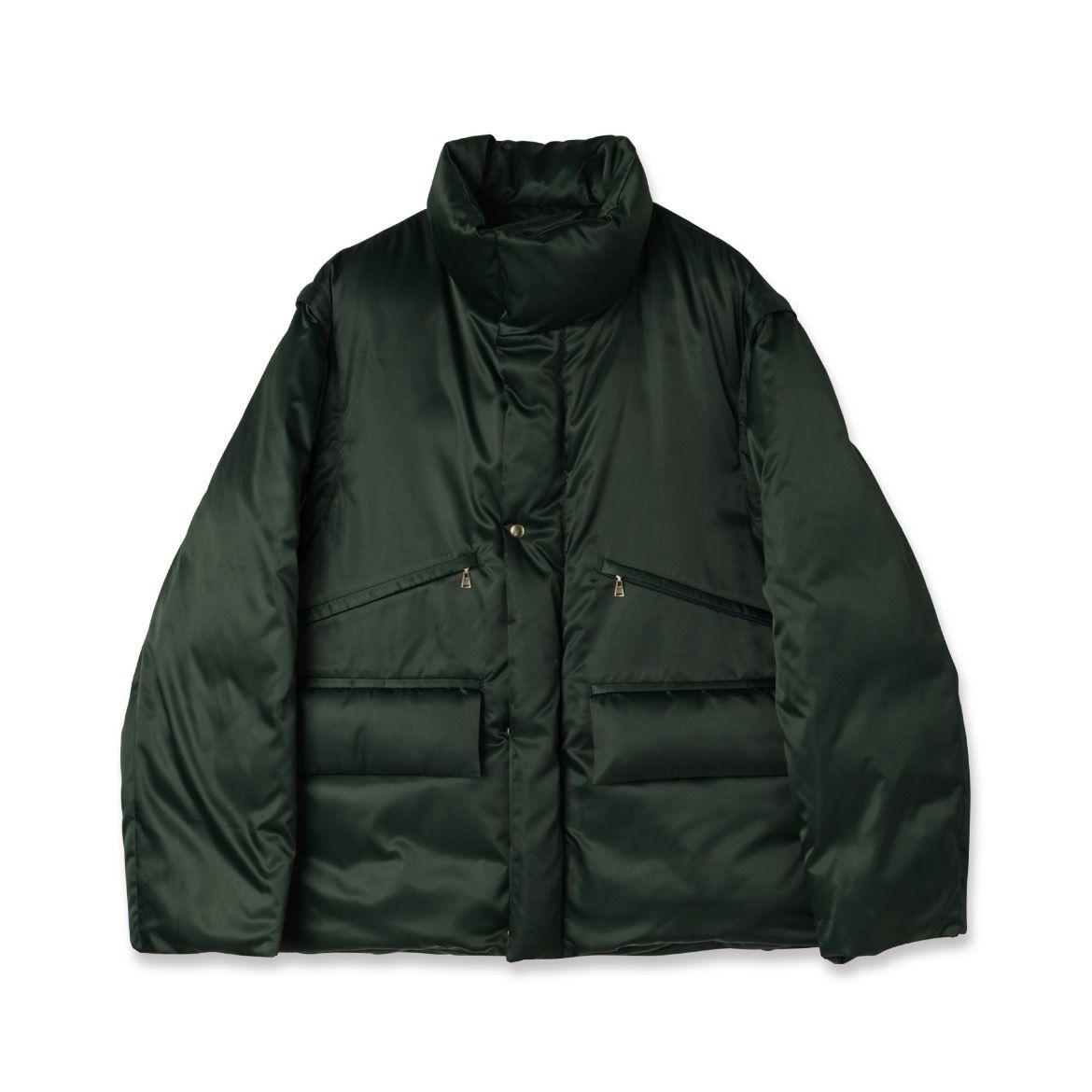 【残り一点】High Count Taffeta Removable Sleeve Down Jacket