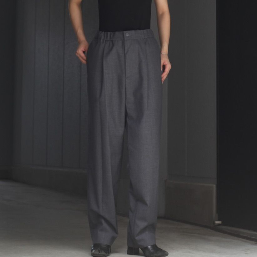 ATON - 【残りわずか】Wool Tropical Tapered Easy Pants