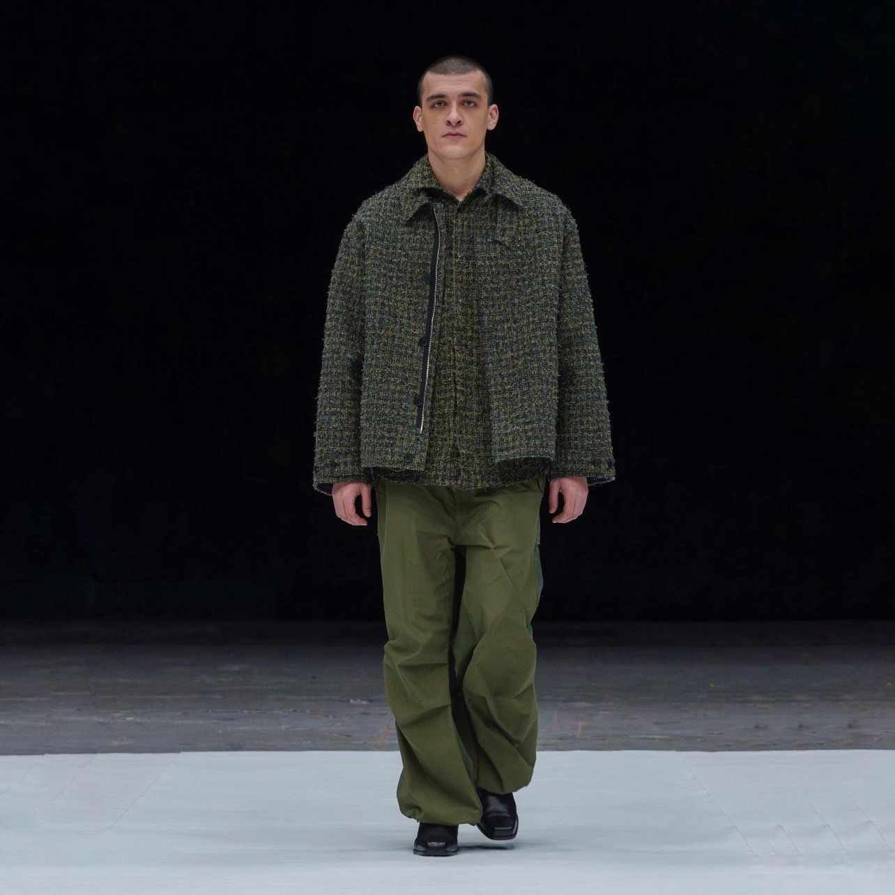 【残り一点】Needlepunched Cotton Plaid Shirt