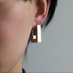 【残り一点】Square Hoops(SILVER)
