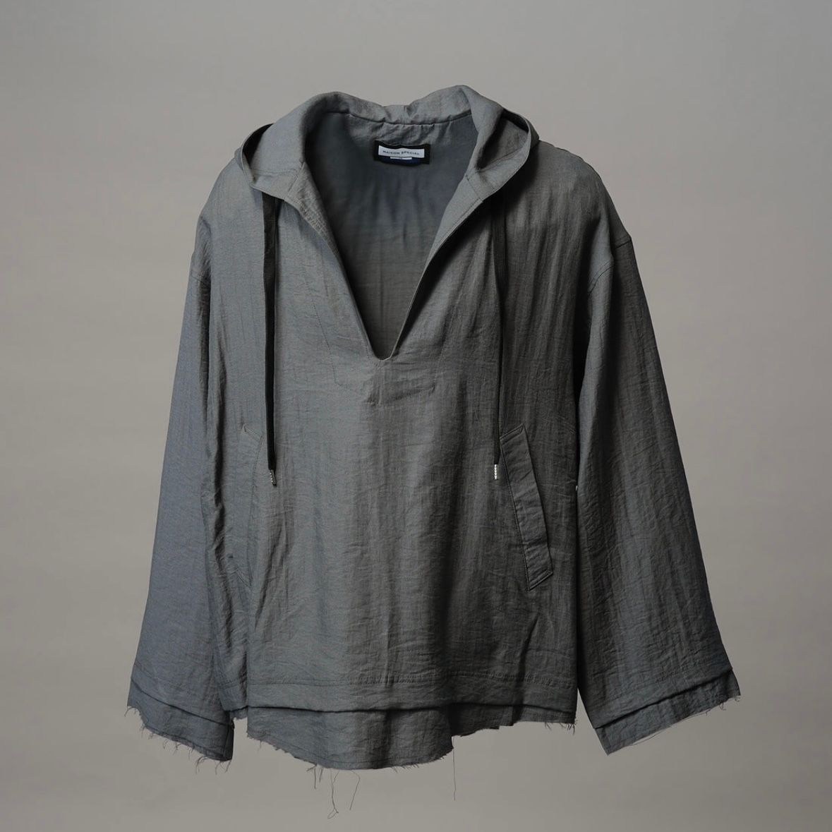 【残り一点】Deep Front Neck Prime-Over Mexican Shirt Hoodie