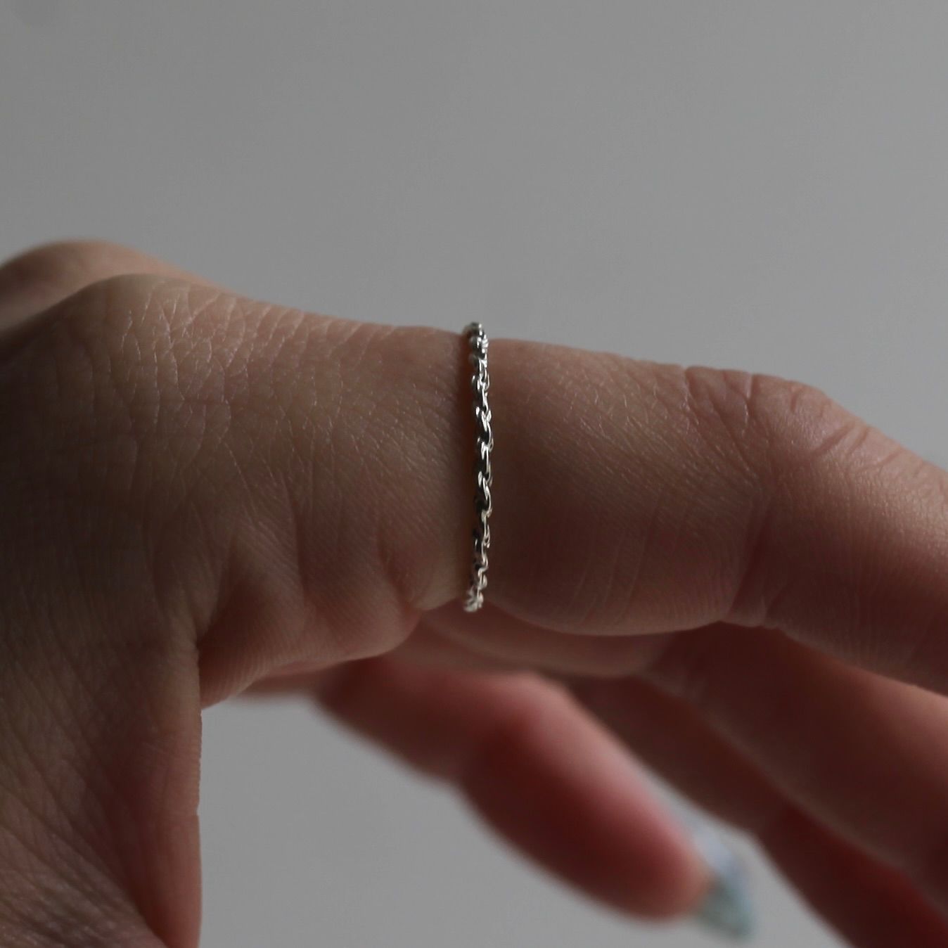 【残り一点】Rope Chain Ring(1.6mm)