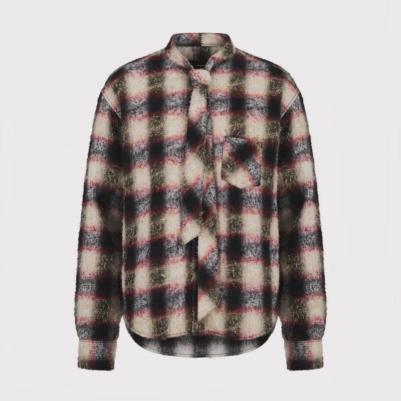【残り一点】Shaggy Ombre Ribbon Shirt(DRUNK)