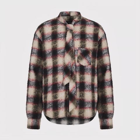 【残り一点】Shaggy Ombre Ribbon Shirt(DRUNK)