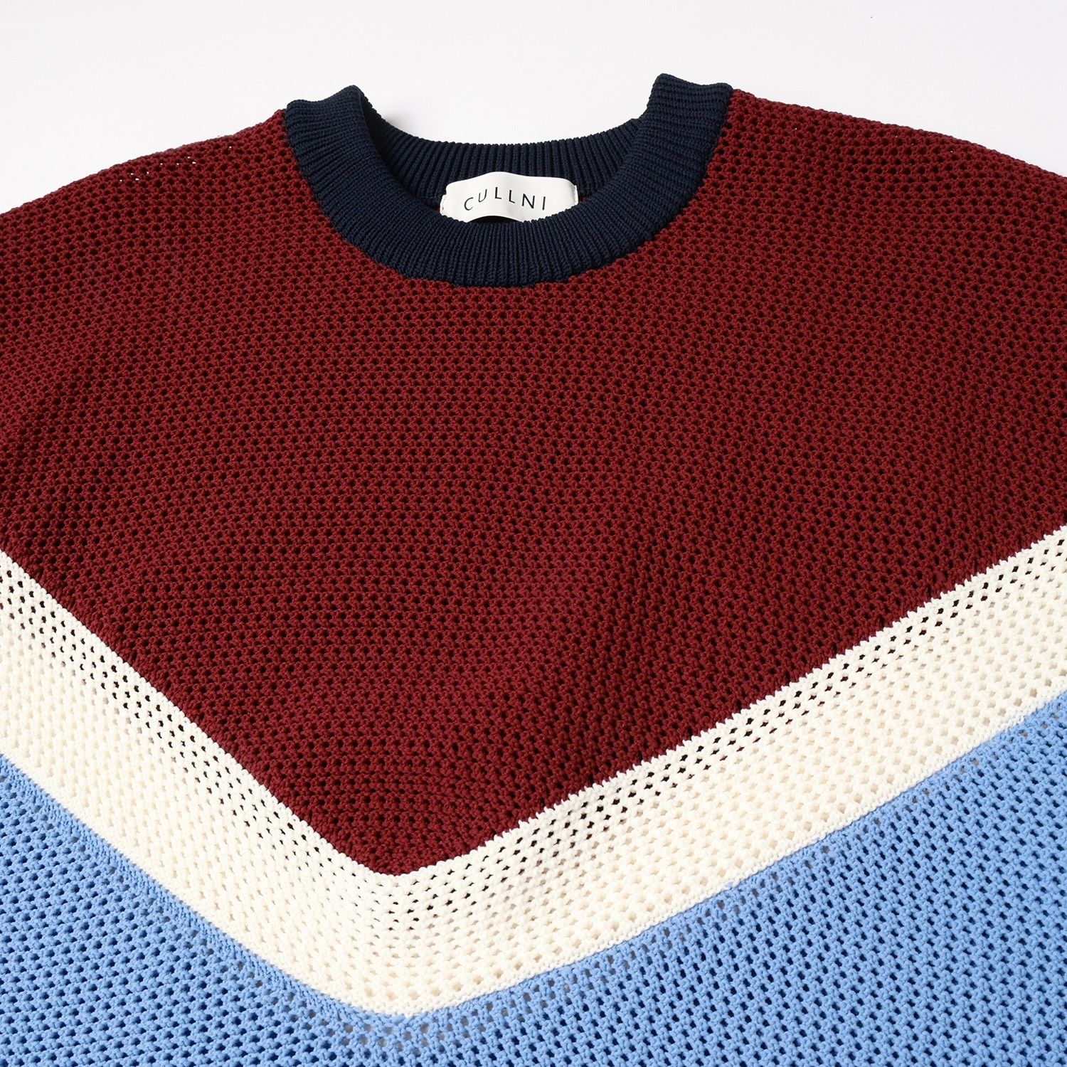トップス cullni Bi Color Mesh Knit CULLNI - 【残り一点】Bi Color Mesh Knit Short Sleeve