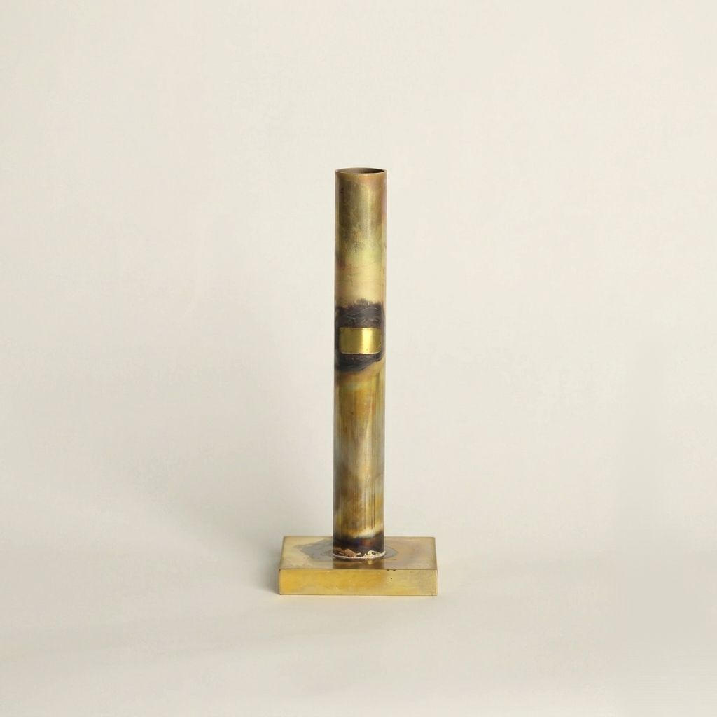 【お取り寄せ注文可能】Brass Cylinder Flower Vase