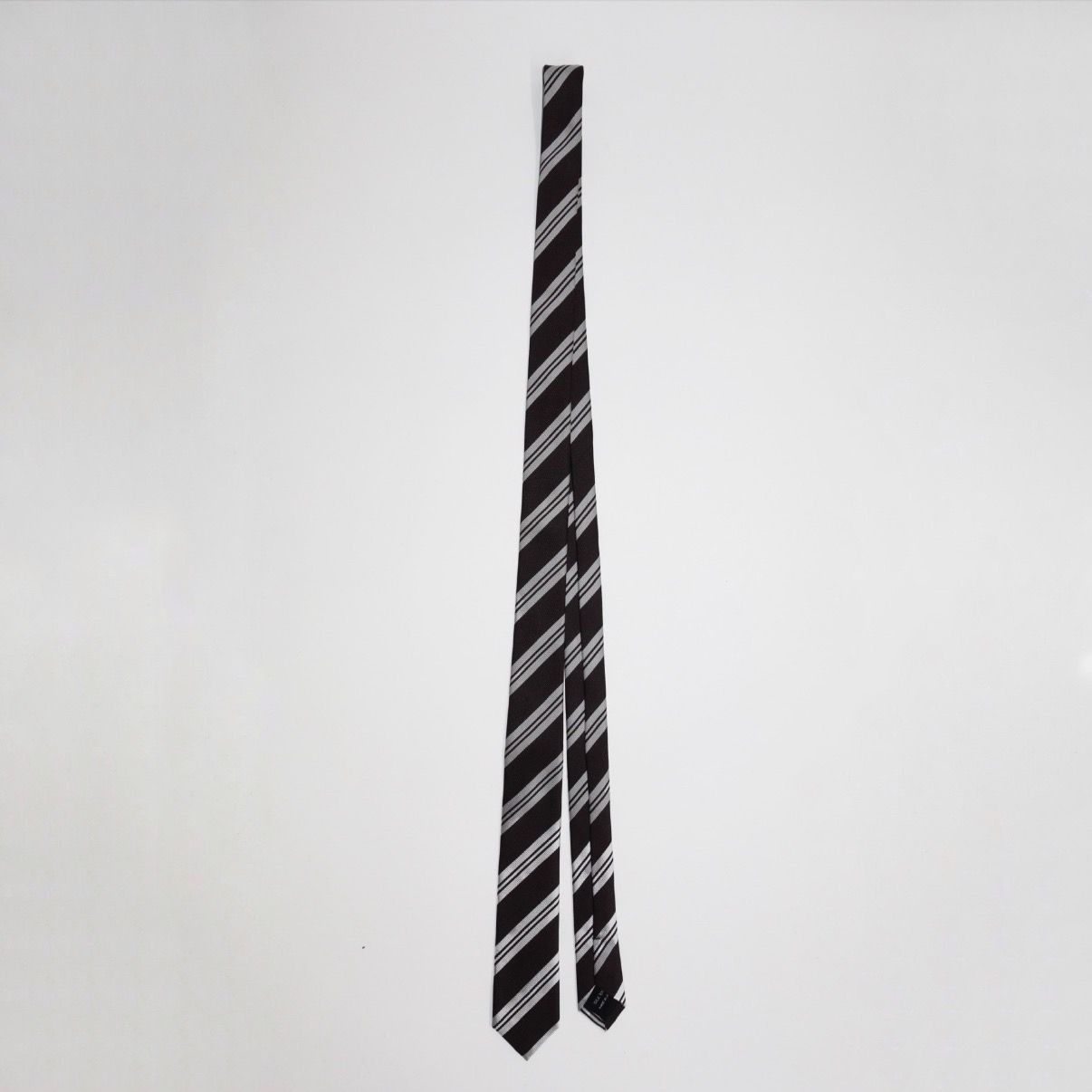 【残りわずか】Striped Silk Tie(BROWN)